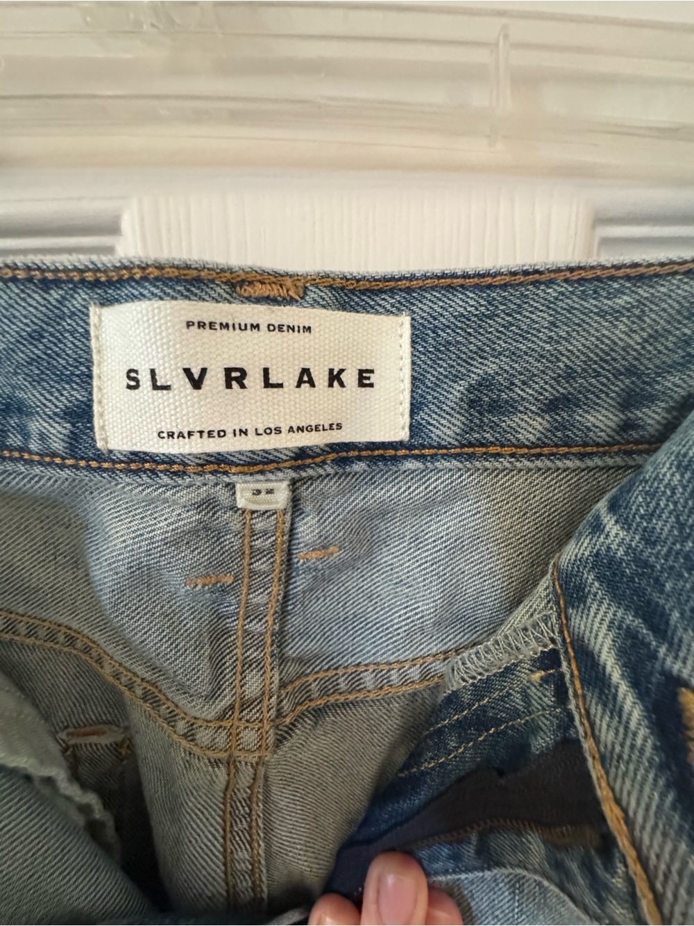 SLVRLAKE Wide Leg Vintage Wash “Grace” Jeans - Picture 6 of 8